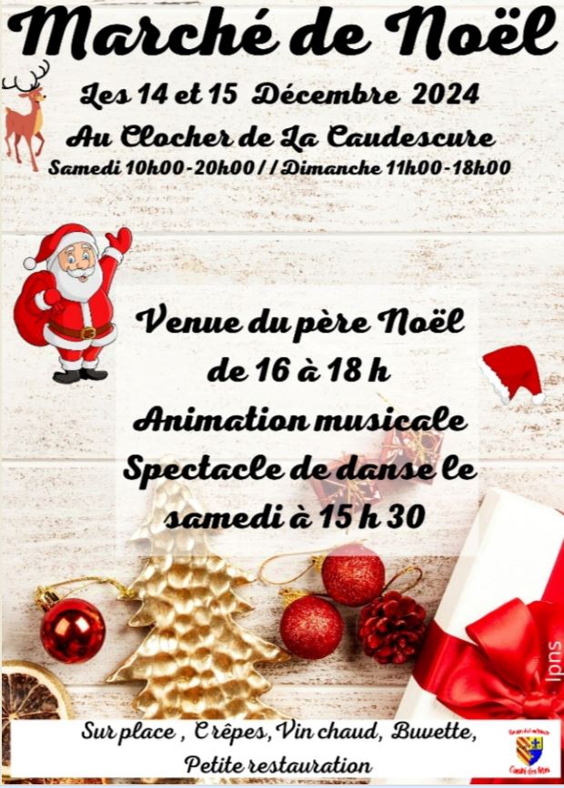 marché noel au clocher de caudescure